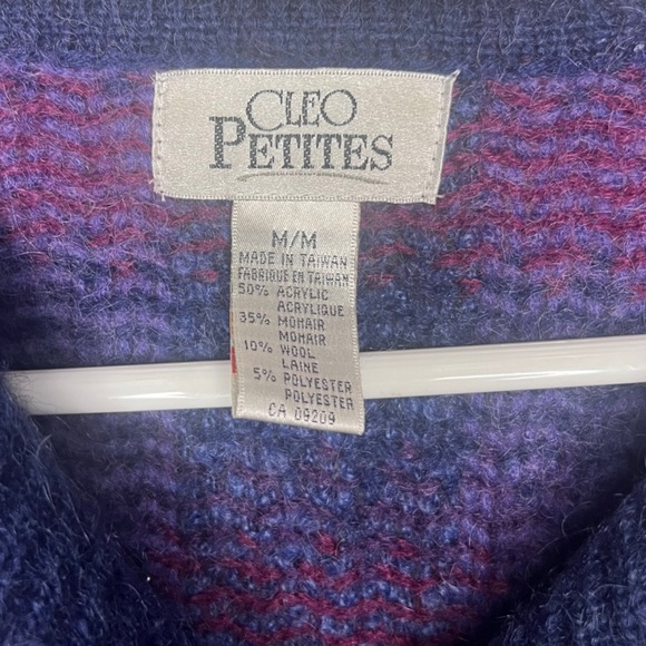 Vintage Purple Mohair-Blend Cardigan M Grandpacore - Picture 3 of 3